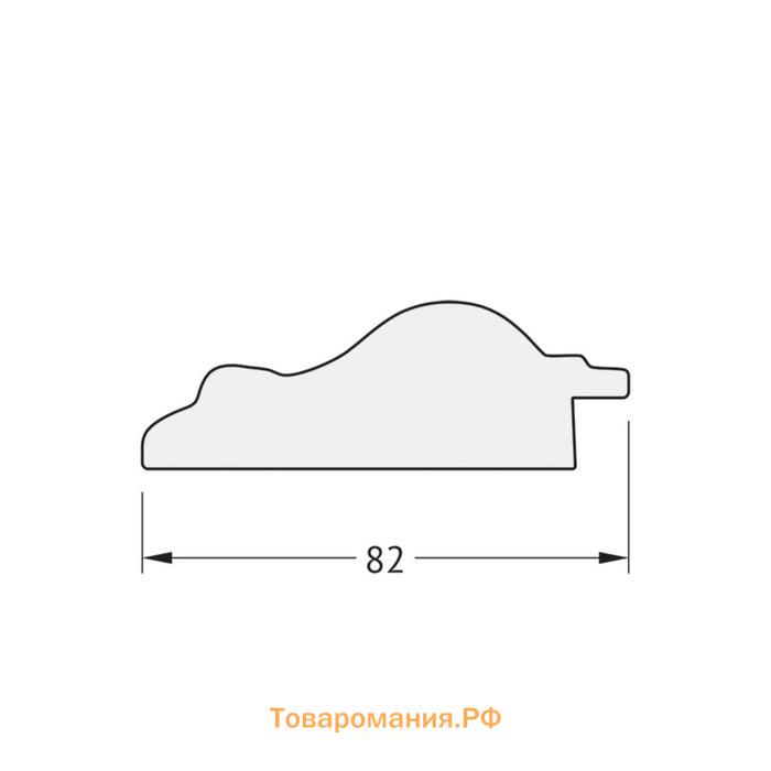 Зеркало в багетной раме, старый гипс 82 мм, 65x85 см