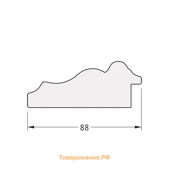 Зеркало в багетной раме, римское золото 88 мм, 76x96 см