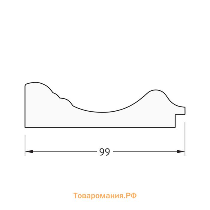 Зеркало в багетной раме, травленая бронза 99 мм, 69x89 см