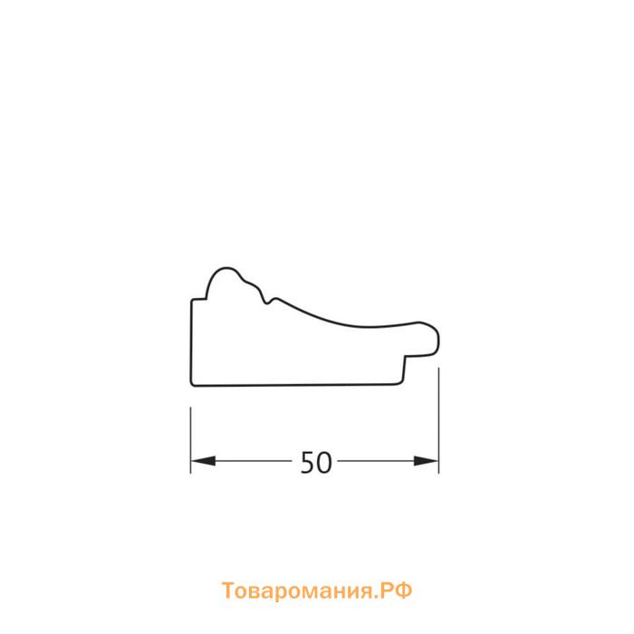 Зеркало в багетной раме, махагон с орнаментом 50 мм, 53 x 103 см