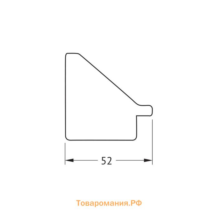 Зеркало в багетной раме, травленое серебро 52 мм, 39x49 см