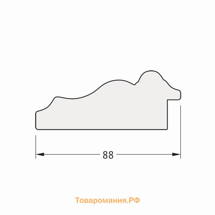 Зеркало напольное с гравировкой в багетной раме, римская бронза 88 мм, 81x201 см