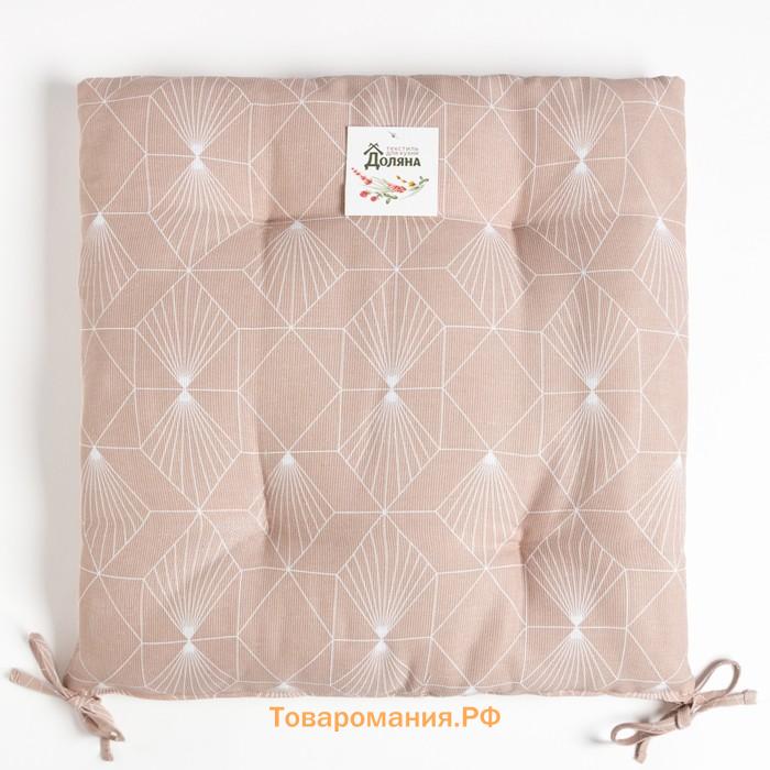 Подушка на стул  Geometry, 42×42×7 см, 100% хлопок, 164 г/м²