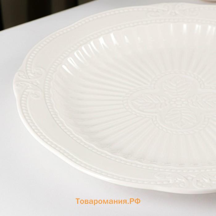 Тарелка «Этюд», 31×2.5 см, керамика, белая