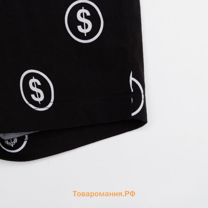 Пижама мужская KAFTAN "Money" р.52, черный