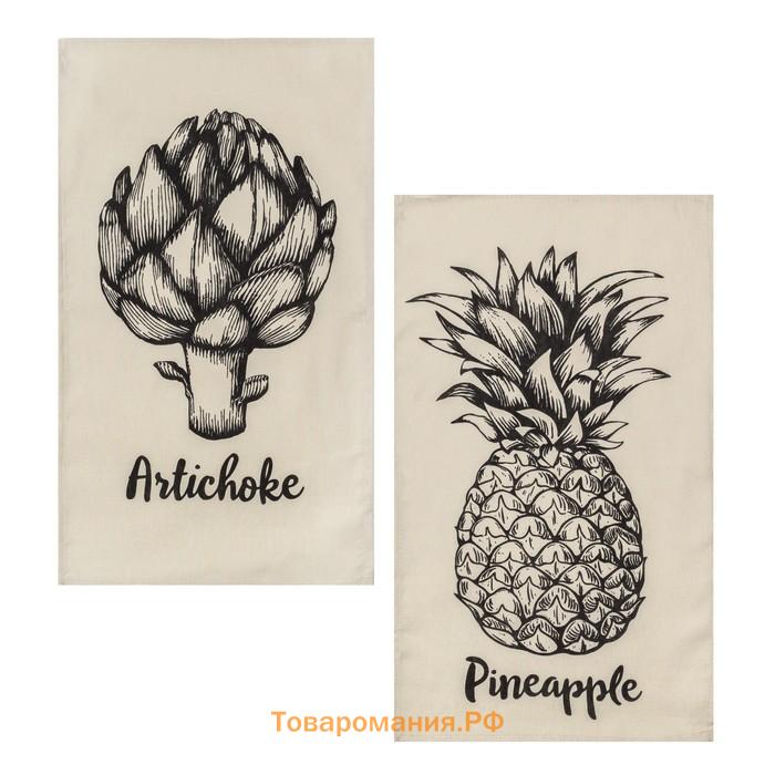 Набор кухонных полотенец  Pineapple 35х60см-2шт, 100% хлопок