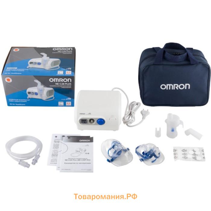 Ингалятор OMRON С28 Plus (NE-C28P-RU), компрессорный, 0.09 мл/мин, 2 - 7 мл