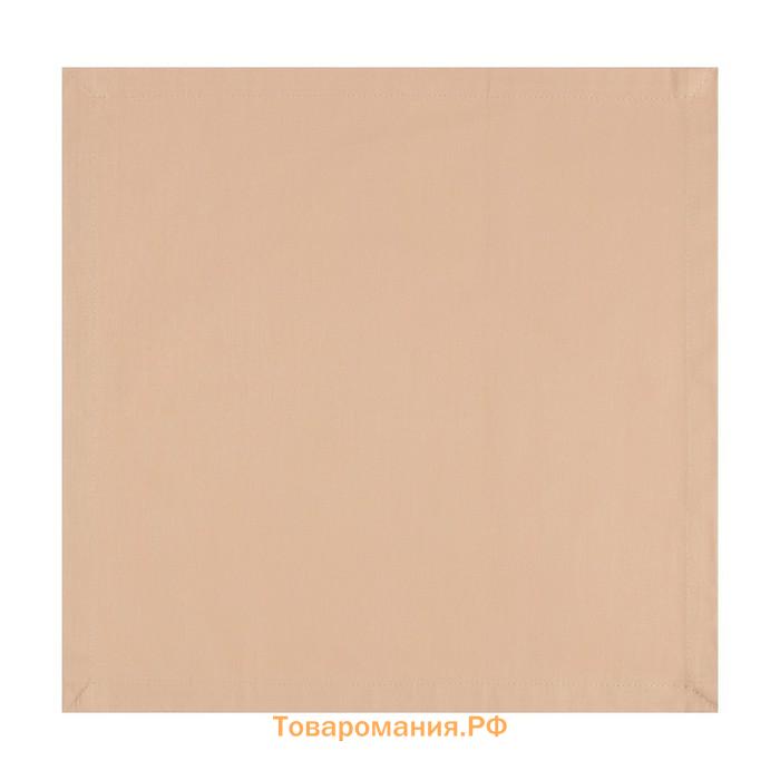 Набор салфеток с декорат. кольцами "Beige pleasure" 40х40 см - 4 шт, 100% хл, саржа 190гр/м2