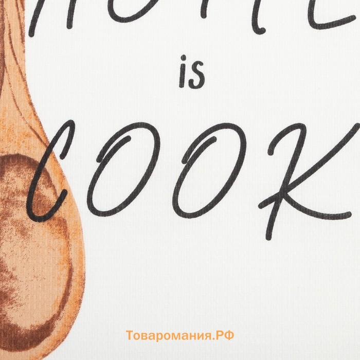 Полотенце "Доляна" Home cook 35х60 см, 100% хлопок, вафля 160 г/м2