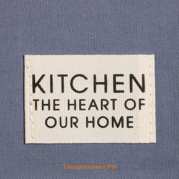 Полотенце кухонное «» Kitchen, 40×73 см, синее, хлопок 100%, саржа 220 г/м²