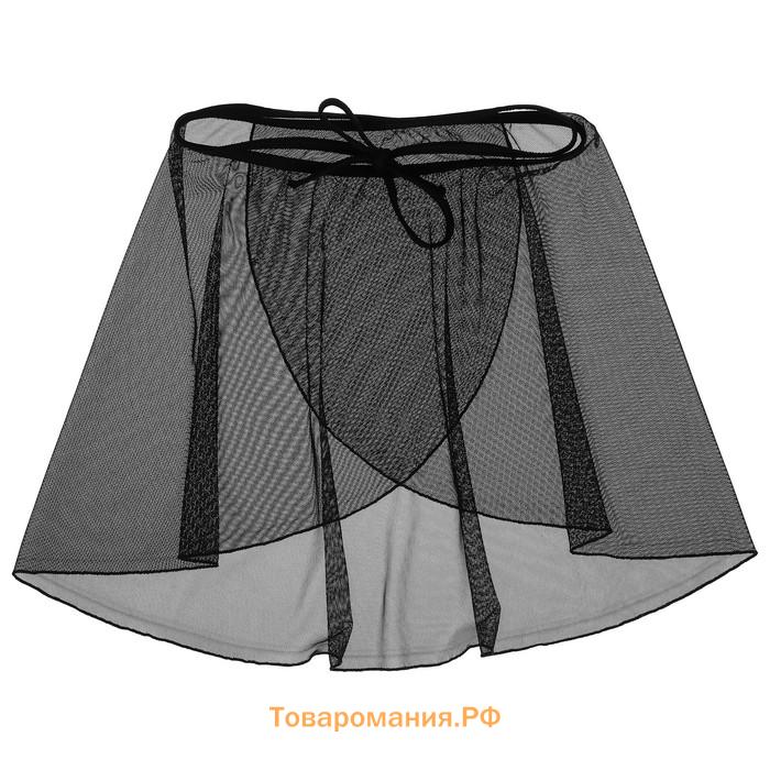 Юбка с запахом для гимнастики и танцев Grace Dance, р. 26-28, чёрная