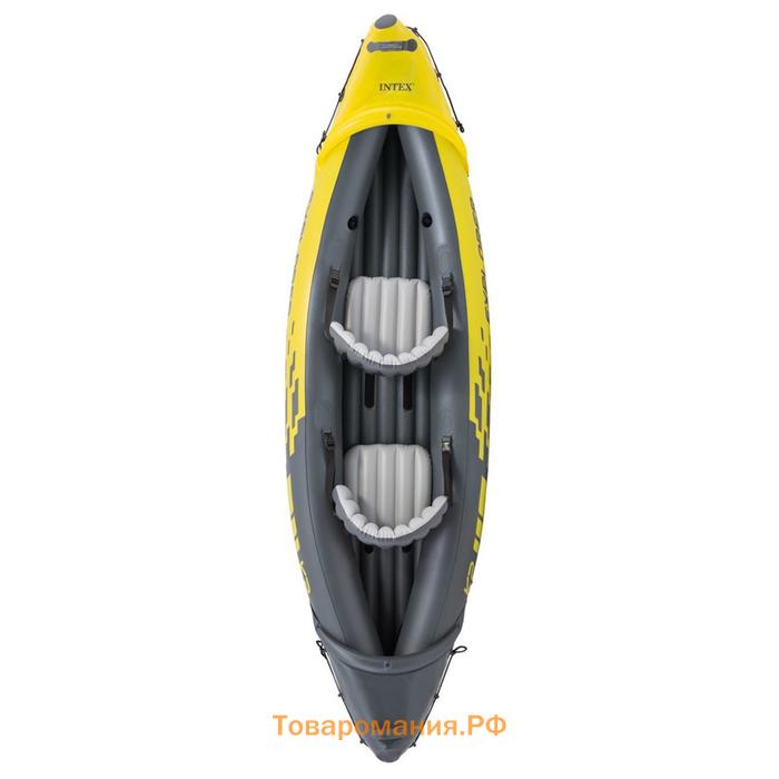 Лодка Explorer K2, 2-местная, 312 х 91 х 51 см, алюминиевые вёсла 213 см, насос, 2 сиденья, до 180 кг, 68307NP INTEX