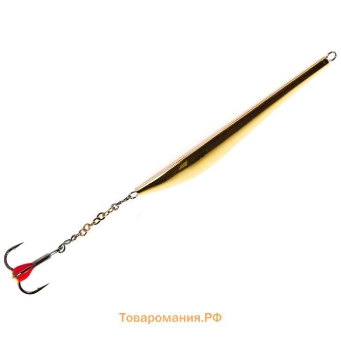 Блесна вертикальная зимняя Lucky John DOUBLE BLADE с цепочкой и тройником, 6.5 см GC блистер