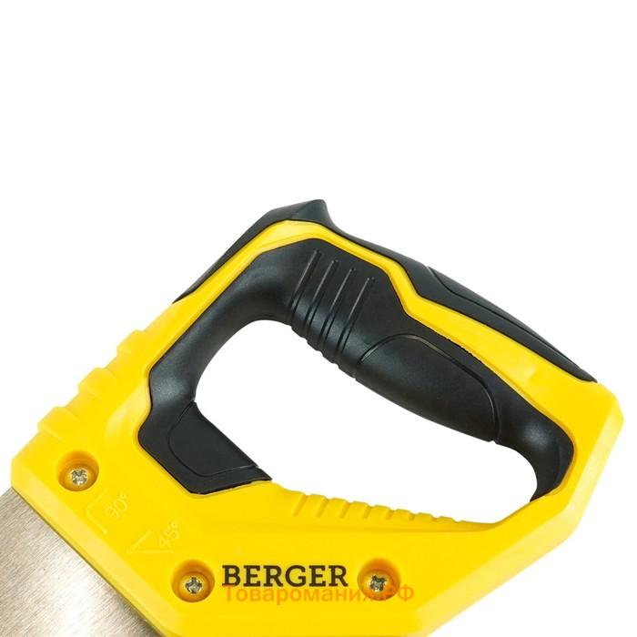 Ножовка по дереву сегментная BERGER BG1839, 3D заточка, 9TPI, 450 мм