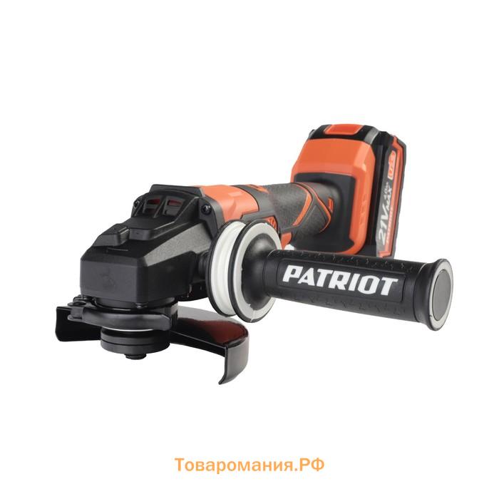 Машина углошлифовальная PATRIOT AG125Li UES, 21 В, 4 Ач, d=125мм, 10000 об/мин, кейс