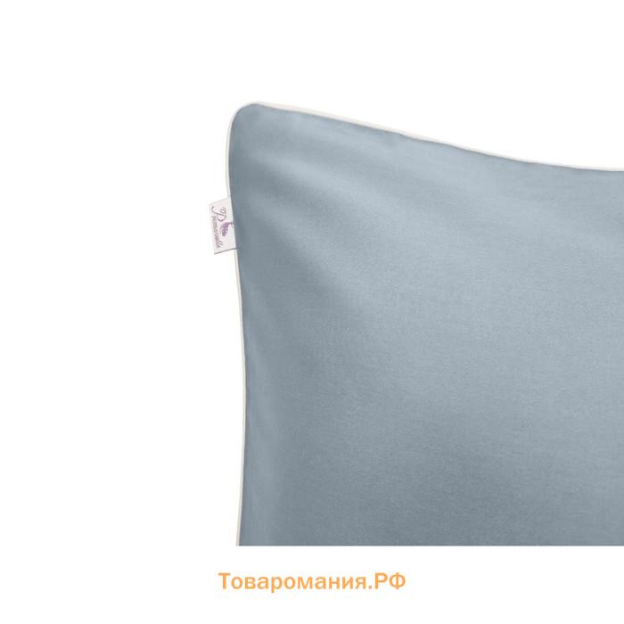 Наволочка Satin Luxe, размер 52x74 см, цвет дымчато-синий