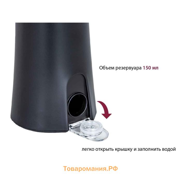 Ирригатор полости рта Pioneer TI-1006, 150 мл, 3 режима, 2 насадки, чёрный