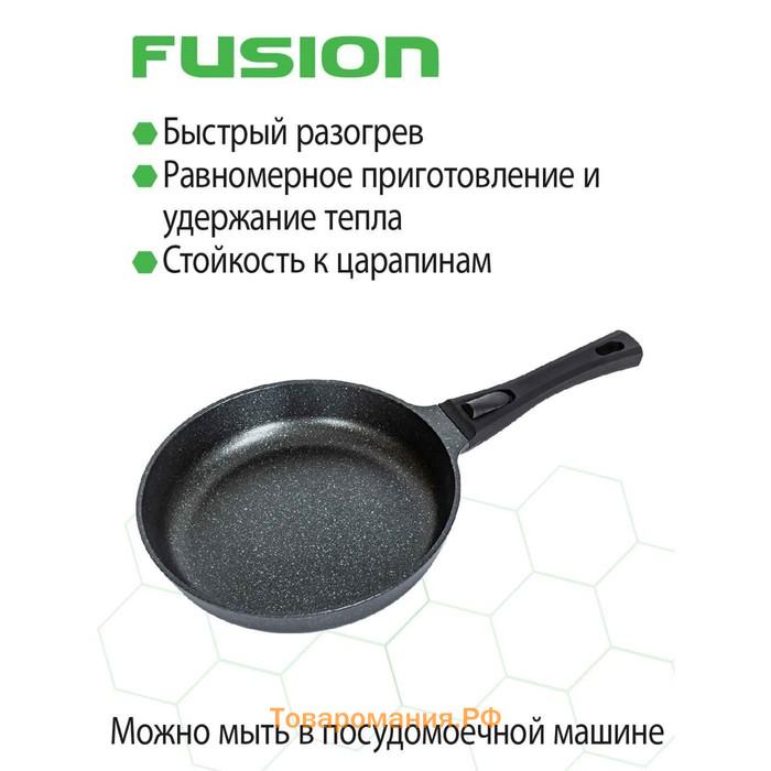 Сковорода Fusion FP2804LD, антипригарное покрытие, d=28 см, цвет чёрный