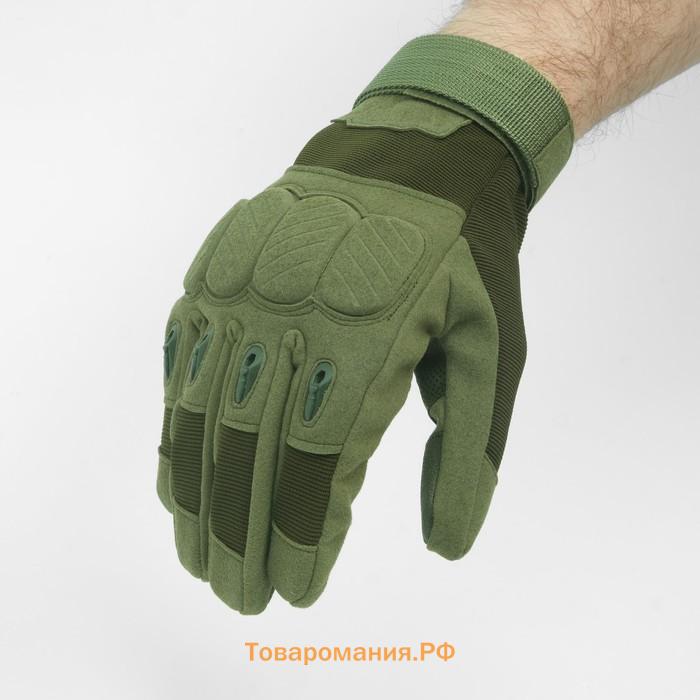 Перчатки тактические мужские Storm tactic с защитой суставов, размер - XL, олива