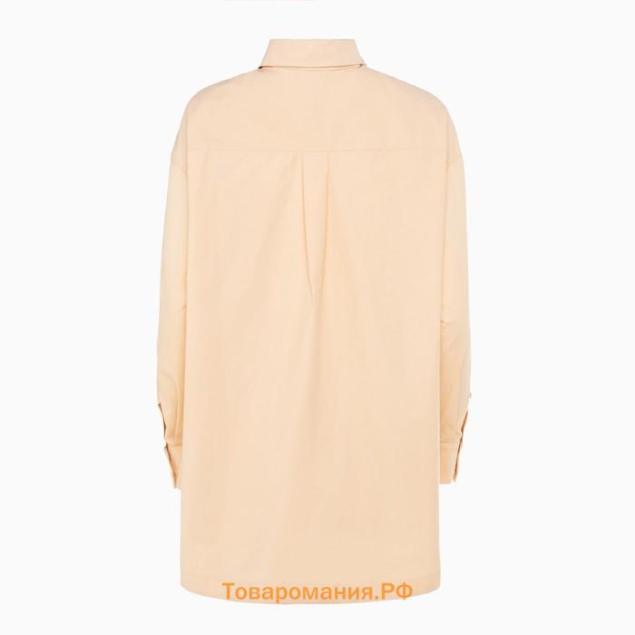 Костюм женский (рубашка, шорты) MINAKU: Oversize цвет бежевый, размер 48