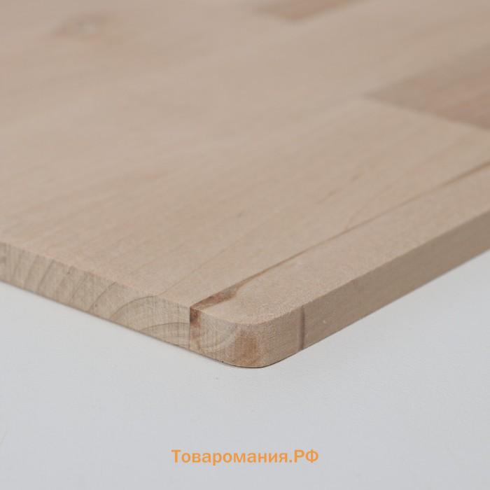 Доска разделочная деревянная "Прямоугольник"  34х23х0,8 см береза