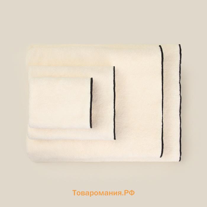 Полотенце махровое SL HOME: Black Frame "Айвори" 100х180 см, 100% хлопок, 470 г/м2