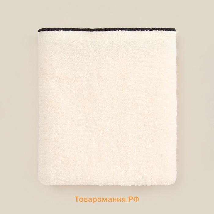 Полотенце махровое SL HOME: Black Frame "Айвори" 100х180 см, 100% хлопок, 470 г/м2