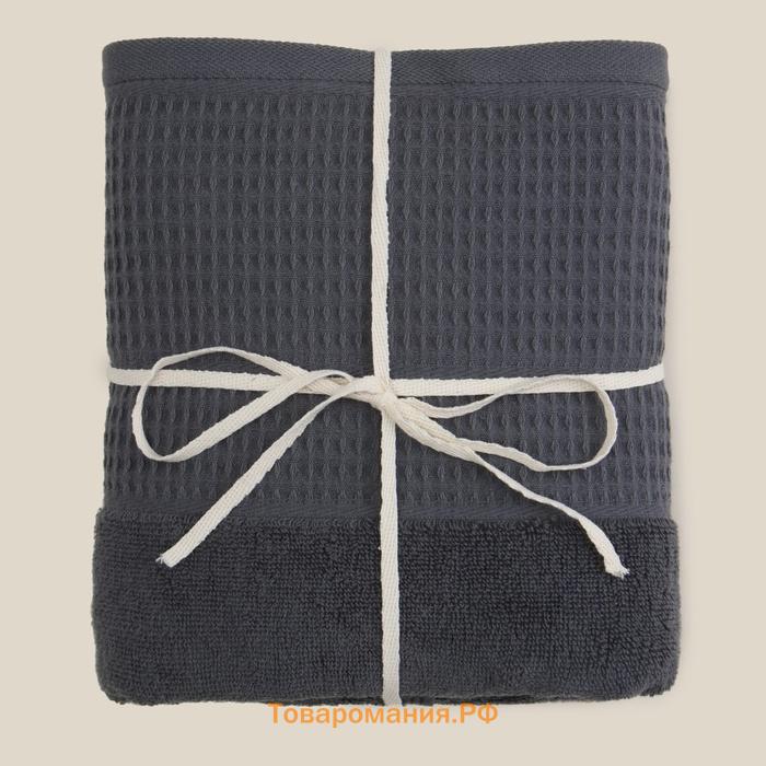 Полотенце махровое SL HOME: Waffle "Гри Сандре" 30х60 см, 100% хлопок, 490 г/м2