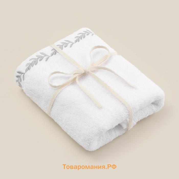 Полотенце махровое SL HOME: Floral "Блан де Блан" 90х150 см, 100% хлопок, 550 г/м2