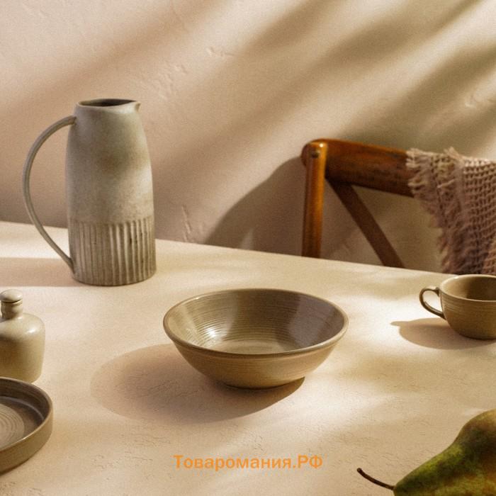 Салатник SL Home «Песчаный бриз», 1 л, фарфор, бежевый