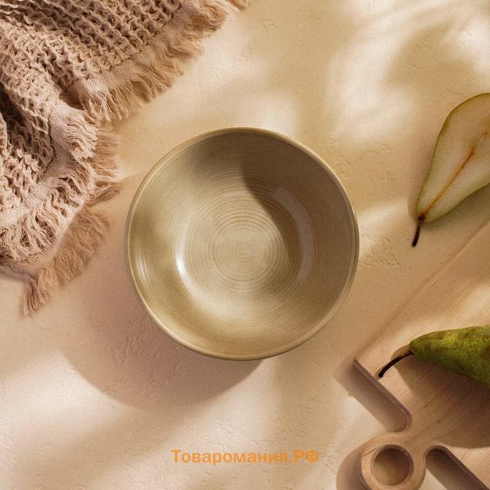 Салатник SL Home «Песчаный бриз», 1 л, фарфор, бежевый