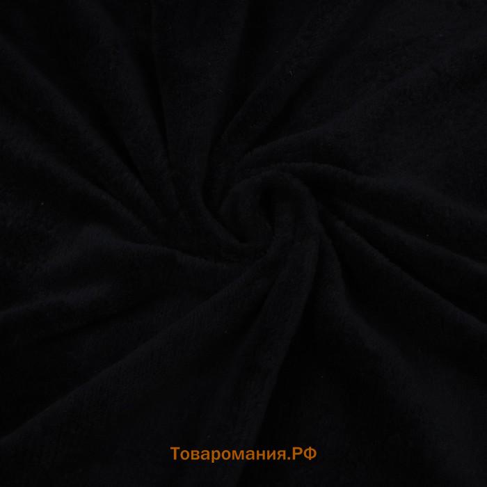 Плед с рукавами  цв.черный 150*200 см,100% п/э, корал-флис 220 гр/м2
