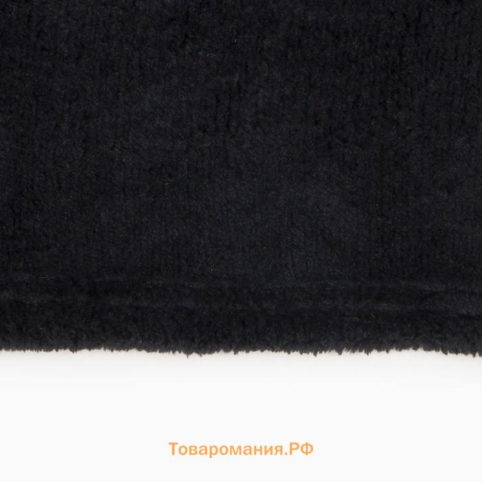 Плед с рукавами  цв.черный 150*200 см,100% п/э, корал-флис 220 гр/м2
