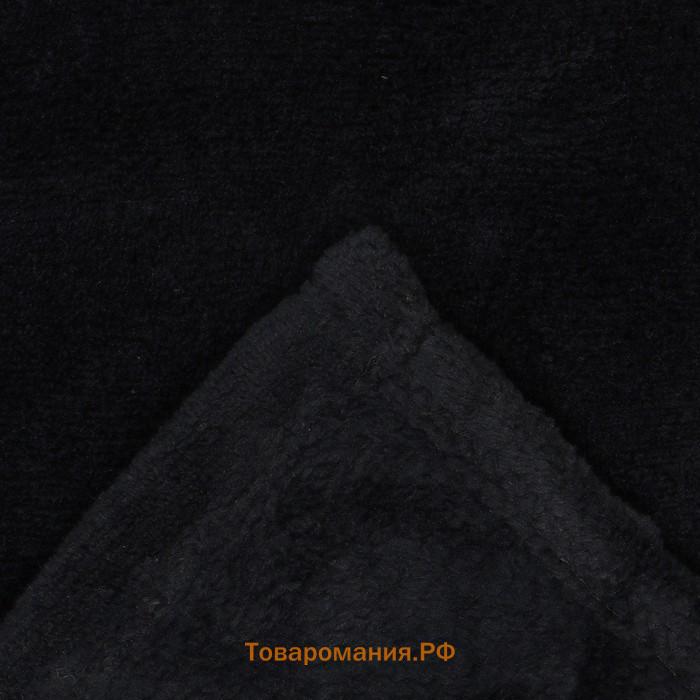 Плед с рукавами  цв.черный 150*200 см,100% п/э, корал-флис 220 гр/м2