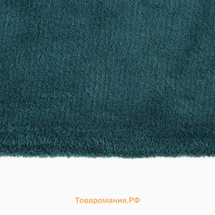 Плед  цв.изумрудный 150*200 см,100% п/э, корал-флис 220 гр/м2