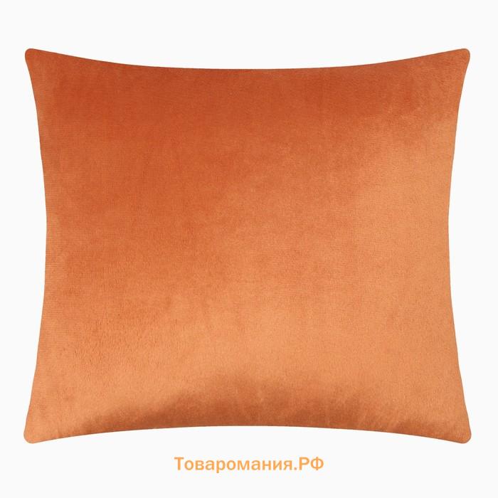 Подушка декоративная  цв. терракотовый, 30*30см, велюр
