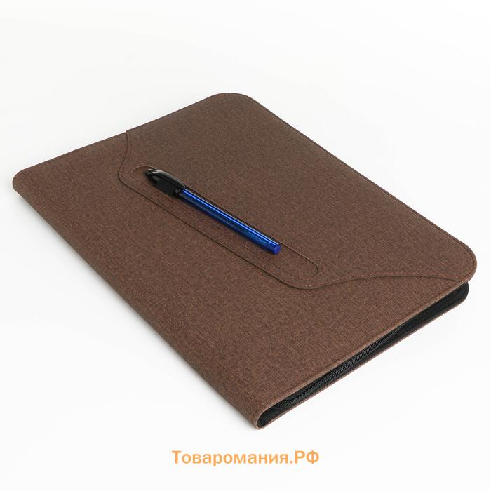 Папка для документов, А4, коричневая