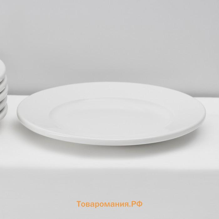 Десертные тарелки Magistro Basic bistro, d=16.5 см, набор 6 шт., фарфор, белые