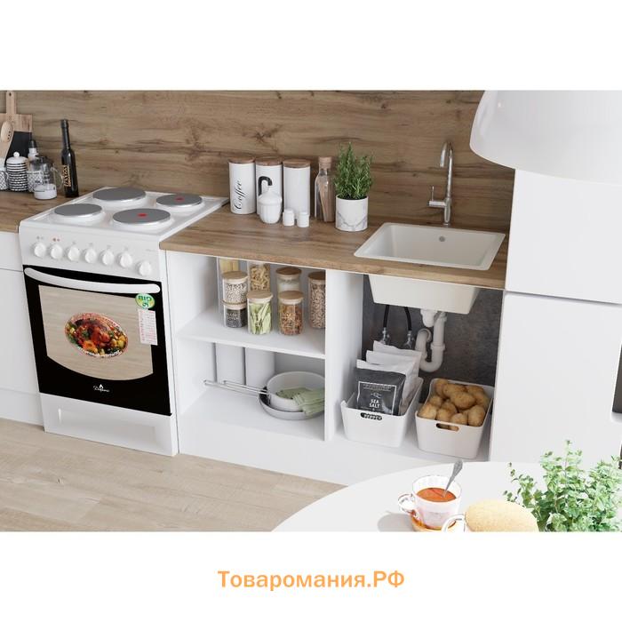 Кухонный гарнитур «Паола», 2400 мм, цвет белый/белый