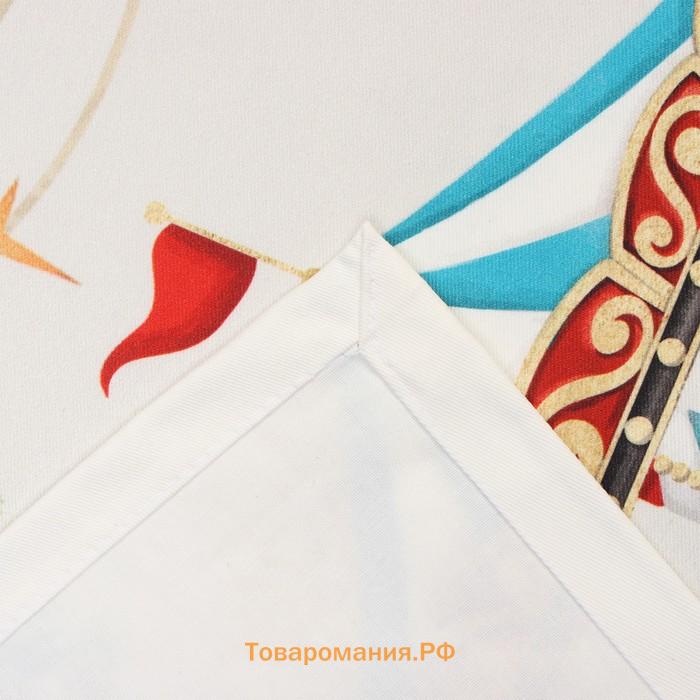 Скатерть новогодняя "" "Щелкунчик" 110х150 см, с ВГМО, 100% хл, саржа 190 г/м2