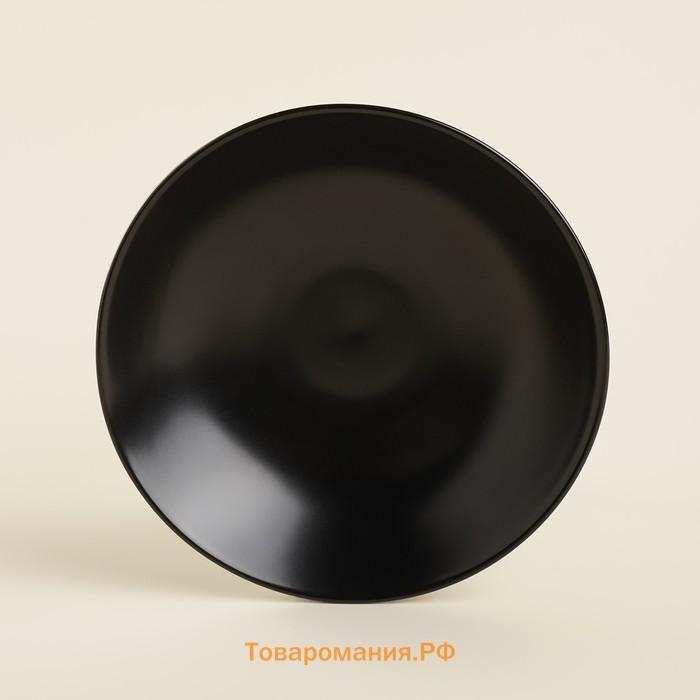 Салатники SL Home «Дарк», 380 мл, d=16.5 см, набор 2 шт., фарфор, чёрные