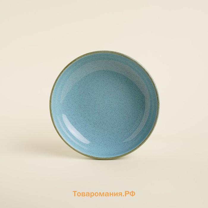 Набор мисок фарфоровых SL Home «Аззура», 1.2 л, d=18.5 см, голубой