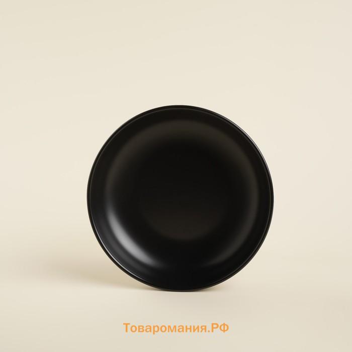 Салатники SL Home «Дарк», 1.2 л, d=18.5 см, набор 2 шт., фарфор, чёрные
