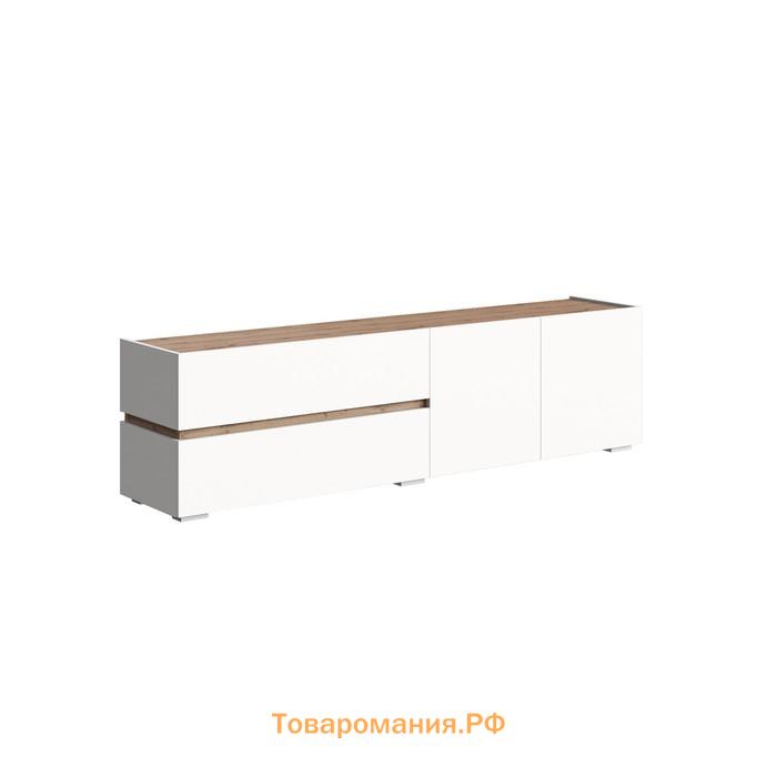 Тумба под ТВ «Аркон», 1800×370×490 мм, цвет белый / дуб вотан