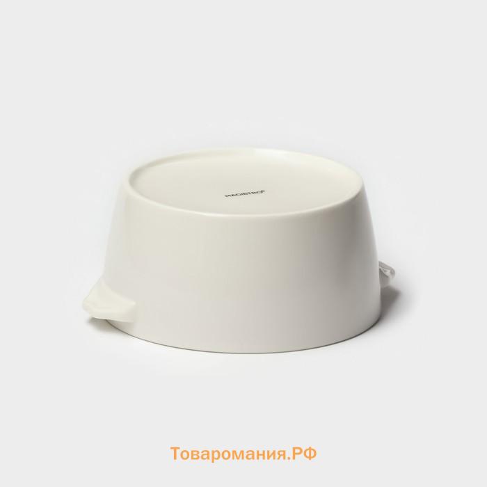 Салатник Magistro Whitewarm, 500 мл, 15×12.5×6 см, фарфор, белый