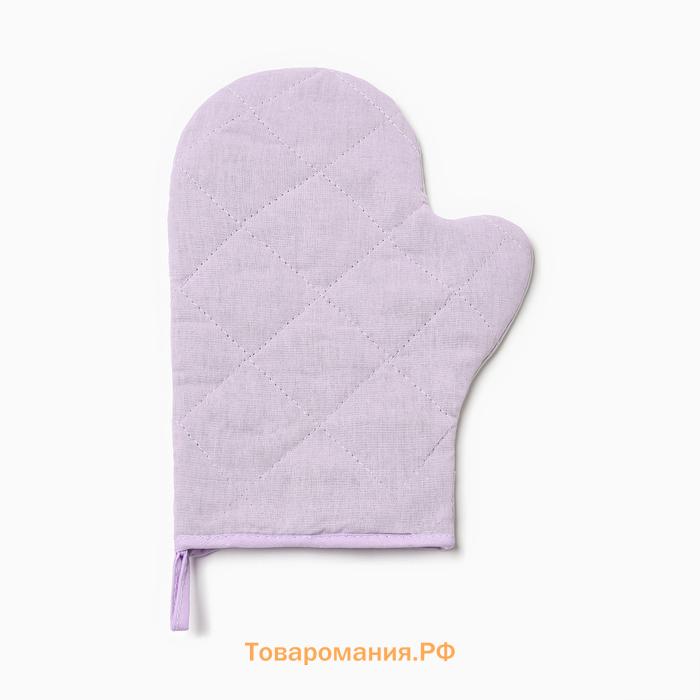 Варежка-прихватка  "Букет" 20х28 см, 35% хл, 65% пэ, ватин 250 г/м2