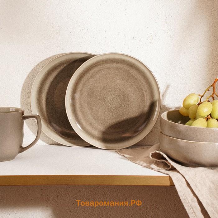 Тарелки SL Home «Мольвено», d=27 см, фарфор, набор 2 шт., зелёные