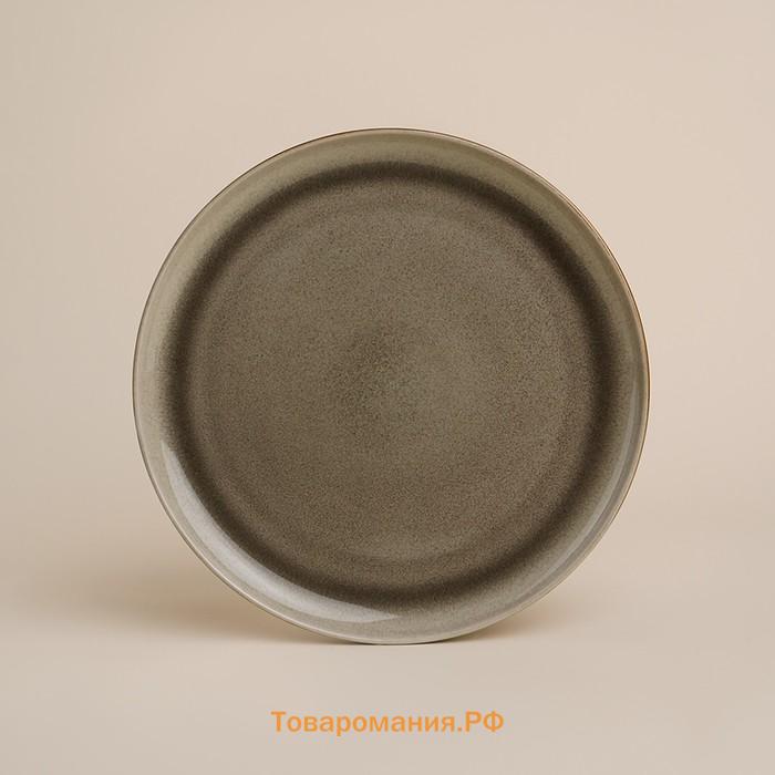 Тарелки SL Home «Мольвено», d=21.4 см, фарфор, набор 2 шт., зелёные