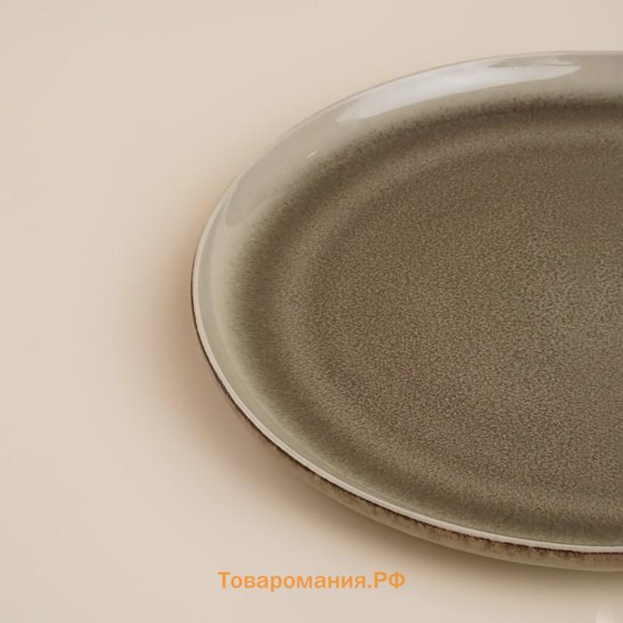 Тарелки SL Home «Мольвено», d=21.4 см, фарфор, набор 2 шт., зелёные