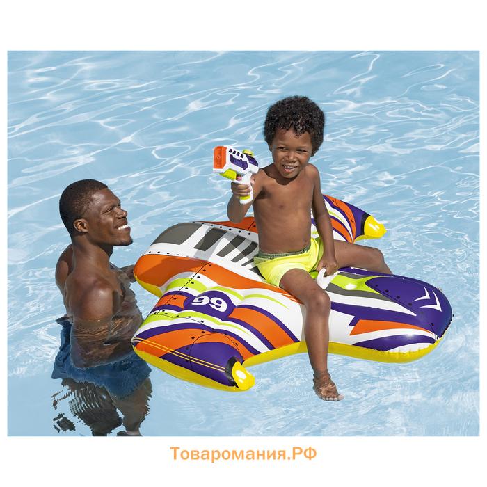 Плотик для плавания Bestway «Самолёт», надувной, 117×107 см, с водным пистолетом, 41503